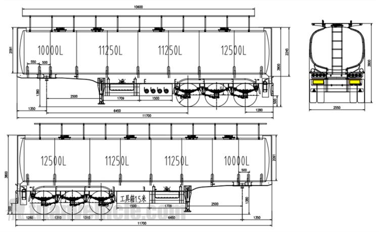 45000L Petrol Tanker Trailer for Sale in Papua New Guinea