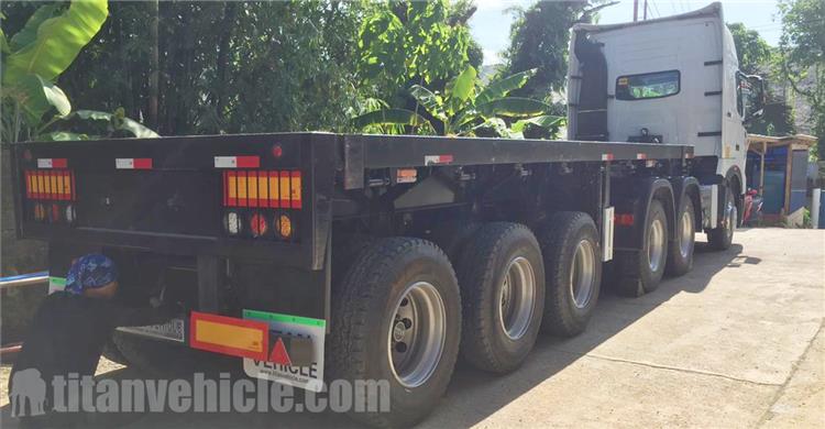 Tri Axle 20 ft Flatbed Semi Trailer for Sale In Philippines