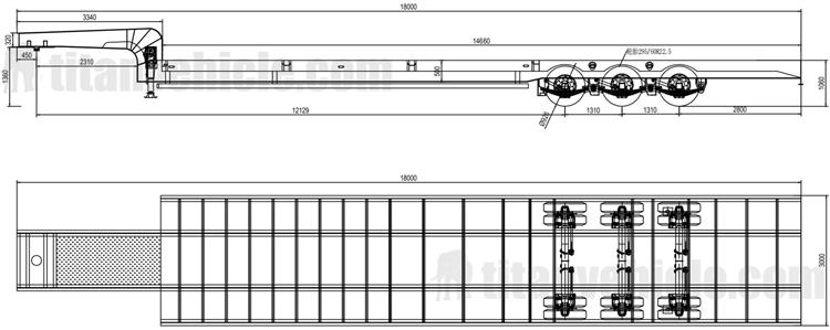 Tri Axle Low Bed Trailer for Sale In Algeria