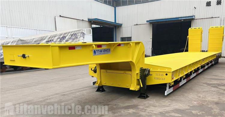 Tri Axle 80T Low Loader Trailer for Sale In United Arab Emirates
