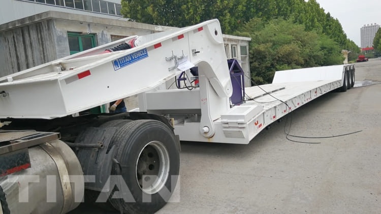 Of course, TITAN can provide you with the highest quality detachable gooseneck lowboy trailers. Whether it is in the body material, the welding process of the lowboy gooseneck trailer body and the selection of accessories, TITAN has selected the high strength steel materials and internationally renowned brands, which has greatly improved the safety of driving and the service life of the vehicle. And it will reduce the cost for you as much as possible in the maintenance of the lowboy gooseneck trailer