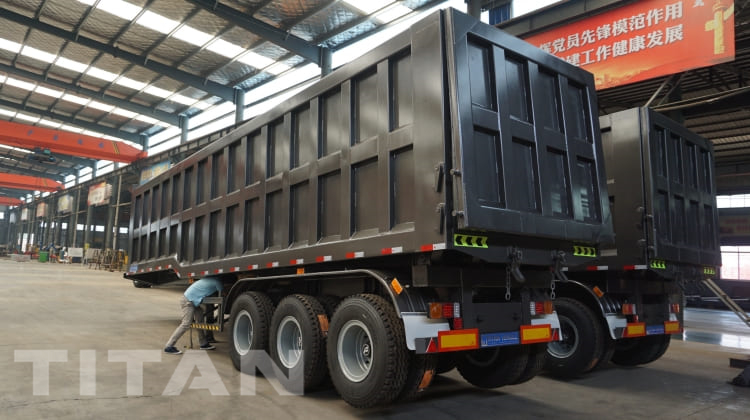 3 Axle 25m3 Semi Tipper Trailer for Sale in Congo Banana