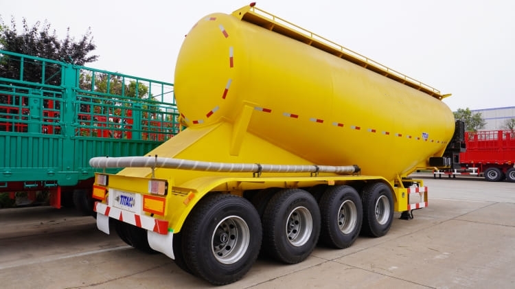 4 Axle 35 CBM Cement Bulker Tanker Trailer for Sale in Zambia