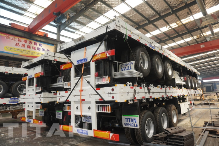 3 Axle 40ft Flatbed Semi Trailers for sale in Burundi Gitega