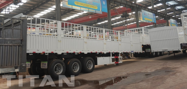 3 axle 60 Ton Fence Cargo Semi Trailer for Sale in Dominica