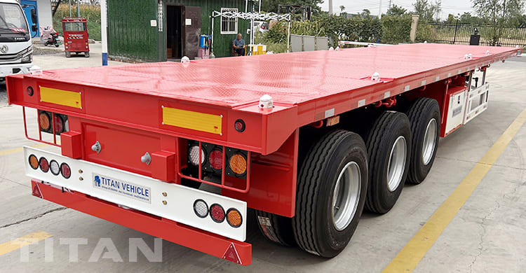 40 Foot Tri Axle Flat deck Trailer will be shipped to Ghana