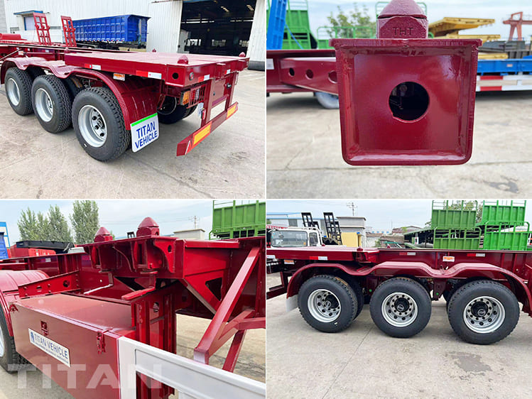 Tri Axle 40Ft Semi Skel Trailer for Sale in Djibouti
