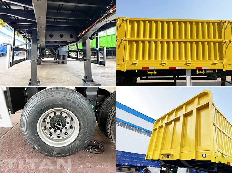 3 Axle 40 Ton Sideboard Trailer for Sale in Djibouti