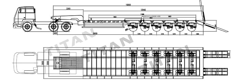 100T 6 Axle Heavy Haul Trailers for Sale Manufacturers in Kenya