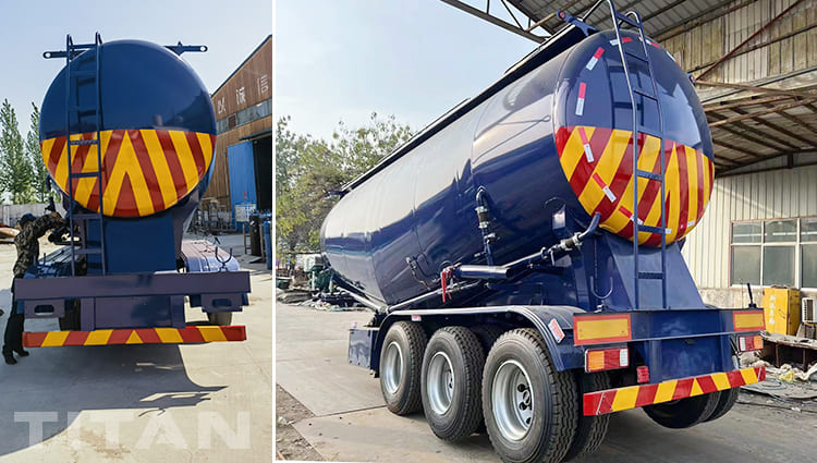 Tri Axle 40CBM Dry Bulk Tanker Trailer for Sale in Indonesia