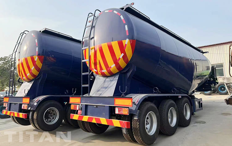 Tri Axle 40CBM Dry Bulk Tanker Trailer for Sale in Indonesia