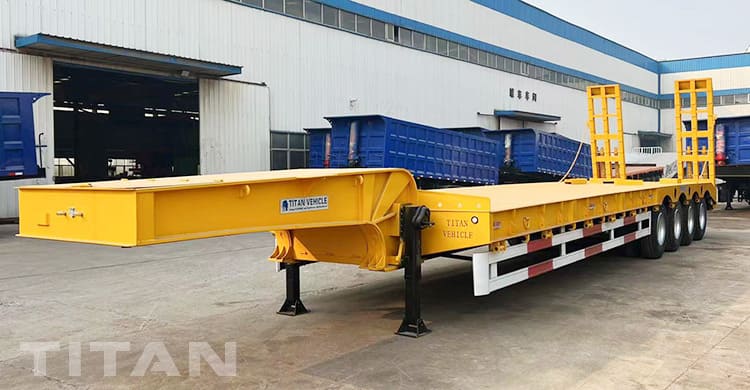 4 Axle 100T Lowbed Trailer will be sent to United Arab Emirates