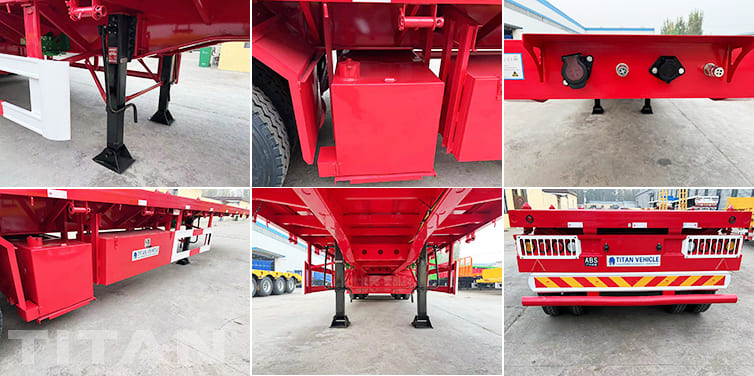 40Ft Tri Axle Flatbed Container Semi Trailer for Sale in Tanzania