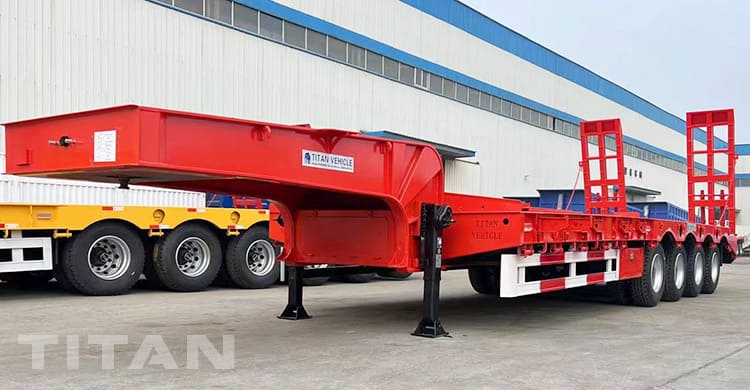4 Axle Low Bed Trailer Truck for sale in Zambia