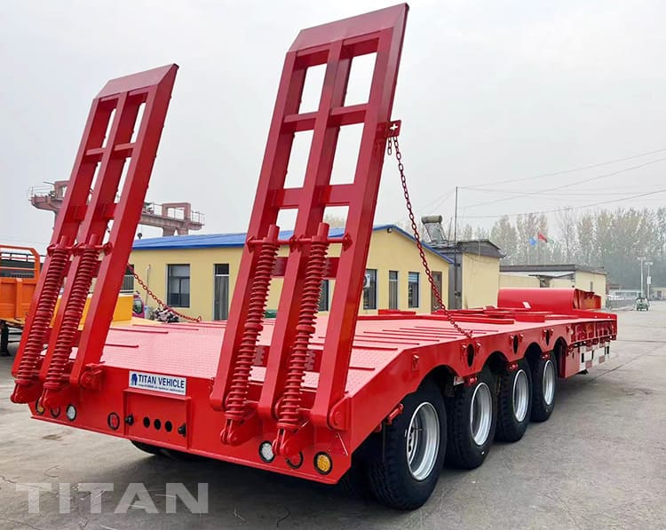 4 Axle Low Bed Trailer Truck for Sale in Zambia