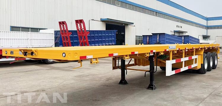 Tri Axle 40Ft Flatbed Truck Trailer will be shipped to Tanzania Dar Es Salaam
