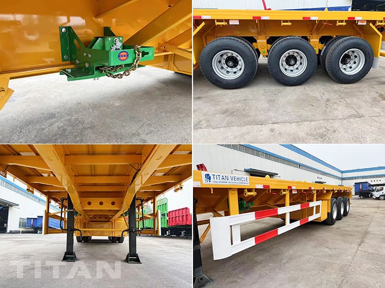 Tri Axle 40Ft Flatbed Truck Trailer will be shipped to Tanzania Dar Es Salaam