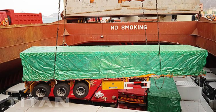 Tri Axle 40Ft Flatbed Truck Trailer will be shipped to Tanzania Dar Es Salaam
