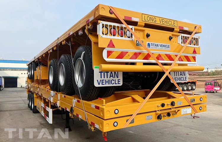 Tri Axle 40Ft Flatbed Truck Trailer will be shipped to Tanzania Dar Es Salaam