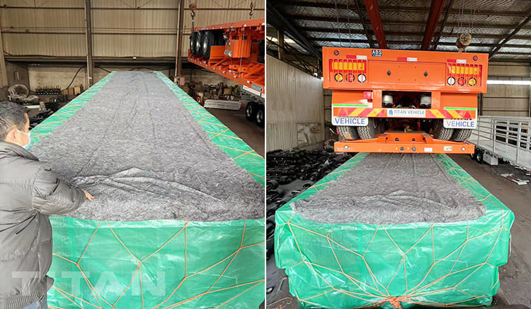 Three Axle 40Ft Flatbed Truck Trailer for Sale in Tanzania Dar Es Salaam