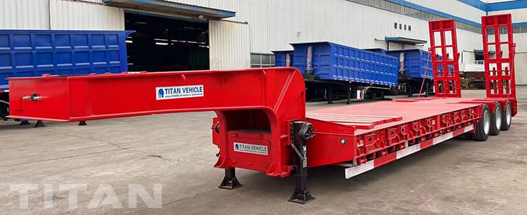 80 Ton Tri Axle Low Bed Trailer for Sale in Suriname
