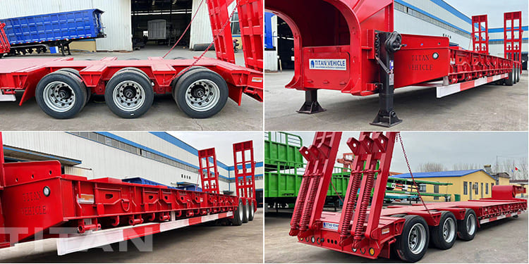 80 Ton Tri Axle Low Bed Trailer for Sale in Suriname