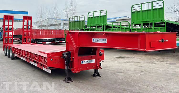 80 Ton Tri Axle Low Bed Trailer for Sale in Suriname