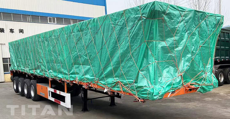 4 Axle 48Ft Flat Body Trailer with Front Boards for Sale in Cote d'Ivoire