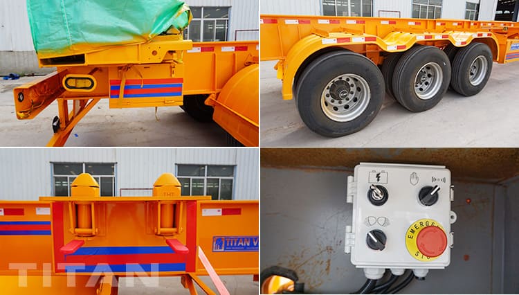 37 Ton 40 Foot Sidelifter Container Trailer for Sale in Ghana