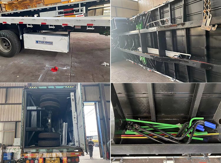 40Ft Tri Axle Flatbed Container Semi trailer for Sale in Suriname 
