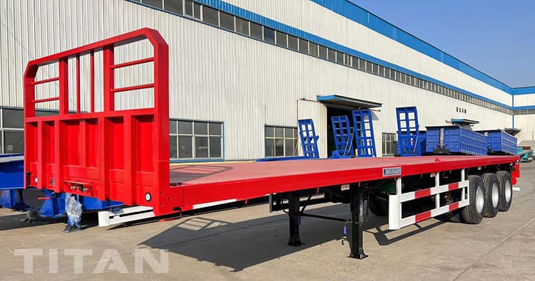 40 Foot Tri Axle Flatbed Truck Trailer with Head Boards for Sale in Mozambique