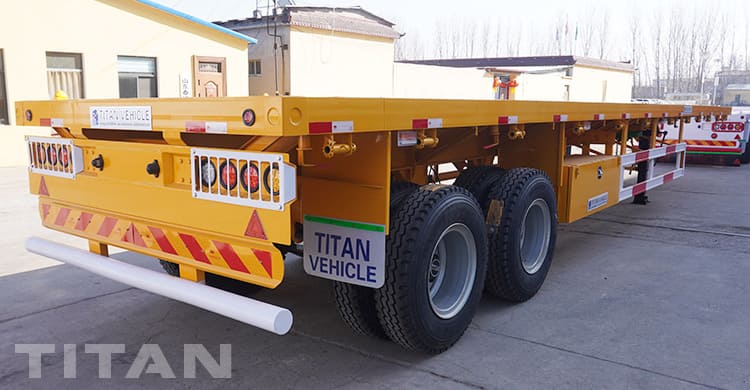 40Ft 2 Axle Container Flatbed Trailer for Sale in Tanzania