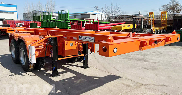 2 Axle 20Ft Container Chassis for Sale in Chile 