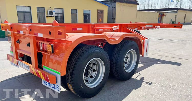 2 Axle 20Ft Container Chassis for Sale in Chile 