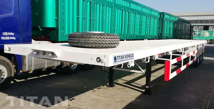 40Ft 3 Axle Semi Flatbed Truck Trailer will be sent to Burkina Faso