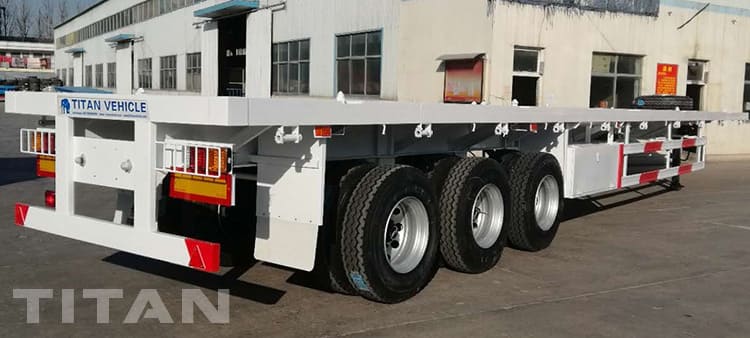 40Ft 3 Axle Semi Flatbed Truck Trailer will be sent to Burkina Faso
