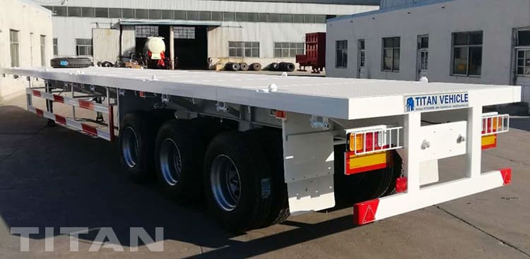 40Ft 3 Axle Semi Flatbed Truck Trailer will be sent to Burkina Faso