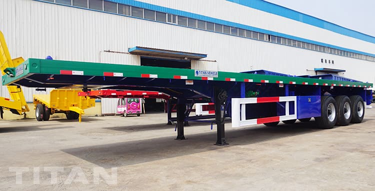 3 Axle 40Ft Flat Top Semi Trailer for Sale in Uganda