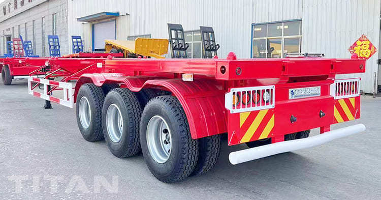 3 Axle 40Ft Skeleton Semi Trailer for Sale in Tanzania