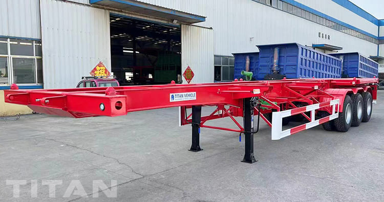 3 Axle 40Ft Skeleton Semi Trailer for Sale in Tanzania