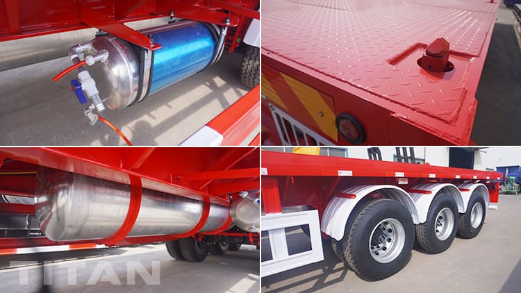 Tri Axle Semi Trailer Flatbed 40Ft for Sale in Zambia