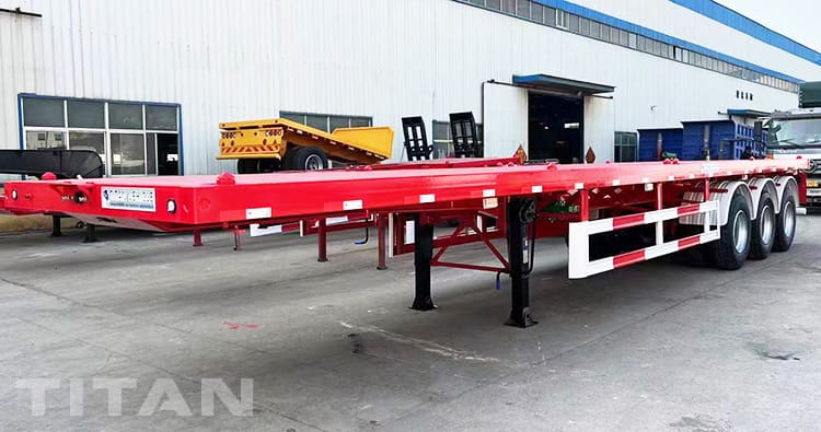 Tri Axle Semi Trailer Flatbed 40Ft for Sale in Zambia