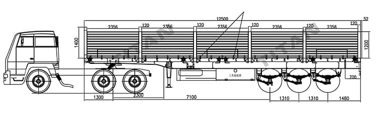 60 Ton Tri Axle Grain Trailer for Sale in Zimbabwe Harare