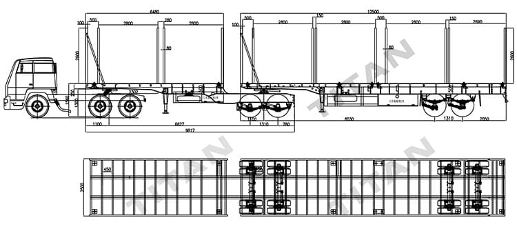 2 Axle 20Ft and 2 Axle 40Ft Flatbed Interlink Trailer for Sale in Malawi