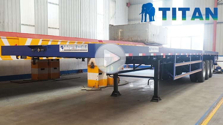 Tri Axle 24M Extendable Flat Bed Trailer for Sale in Guyana