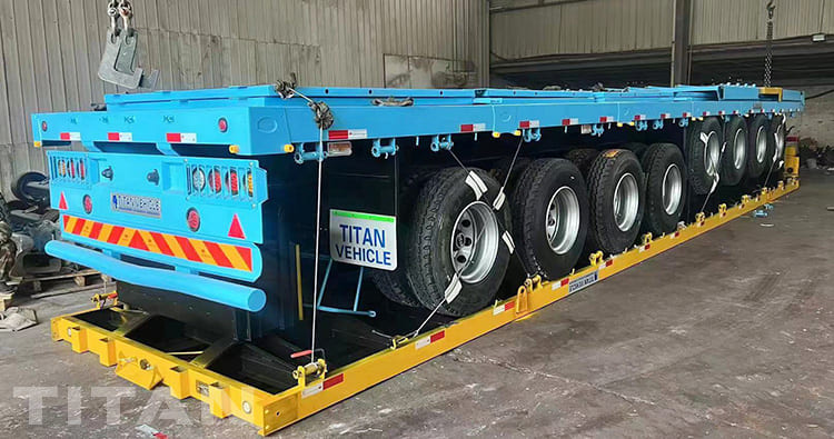 4 Axle 60 Ton Fence Semi Trailer for Sale in Ghana 