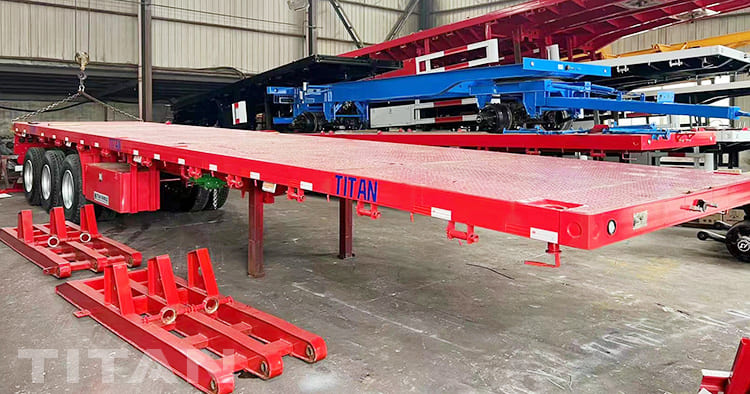 40Ft Low Bed Trailer Price and 3 Axle 40 Ft Flat Bed Trailer for Sale in Guyana