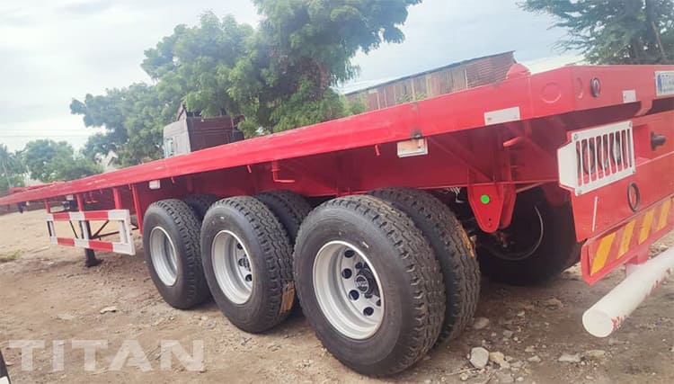 Mauritius Customer Feedback of 40Ft Flatbed Trailer 3 Axle