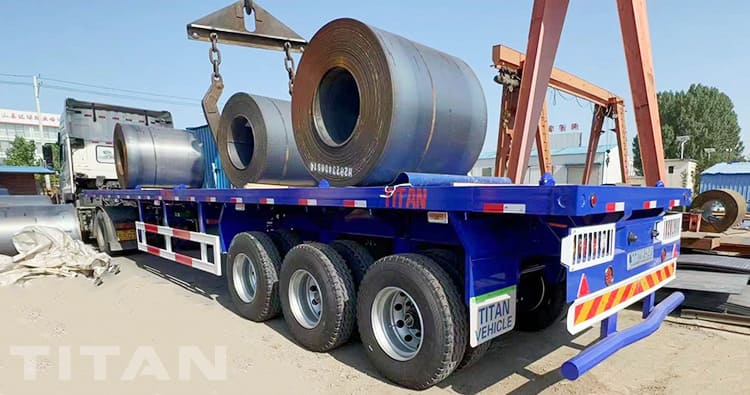 3 Axle 40ft Flatbed Container Trailer for Sale in Mexico