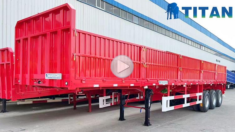 60 Ton 3 Axle High Sideboard Trailer for Sale in Djibouti